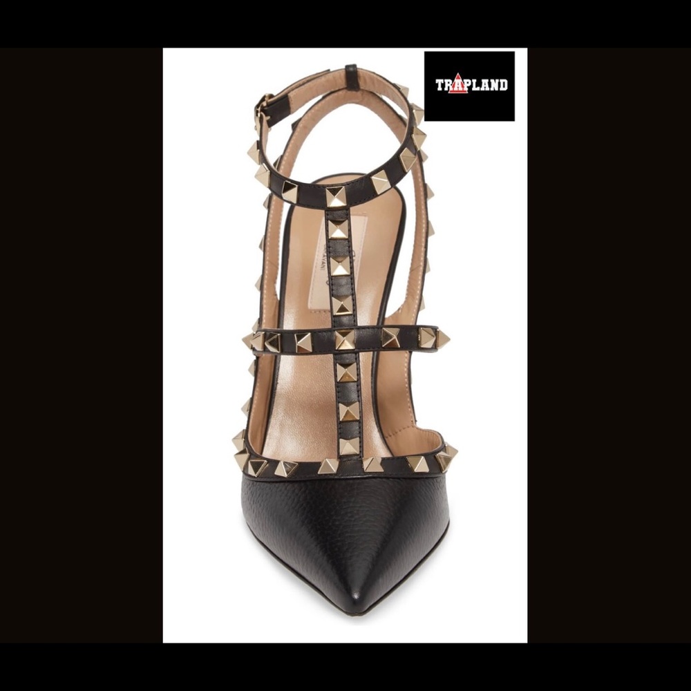 VALENTINO GARAVANI ROCKSTUD LEATHER SLINGBACK PUMP - Picture 4 of 5
